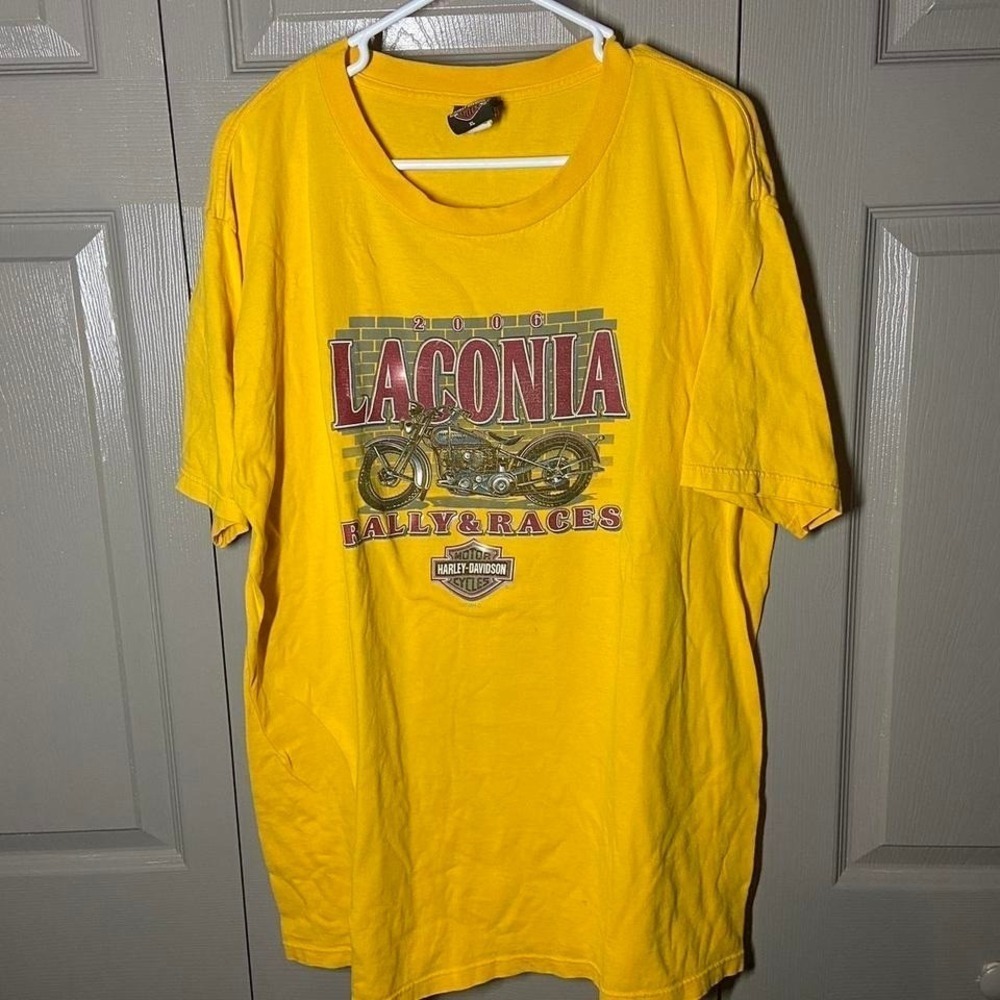 harley‎ davidson shirt size XL yellow motorcycle grunge biker harley